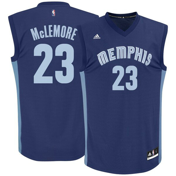 Maillot nba Memphis Grizzlies adidas Road Réplique Homme Ben McLemore 23 Bleu marin